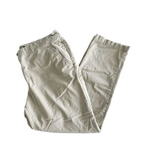 Banana Republic Womens Casual Pants Girlfriend Fit Light Olive Green Size 14